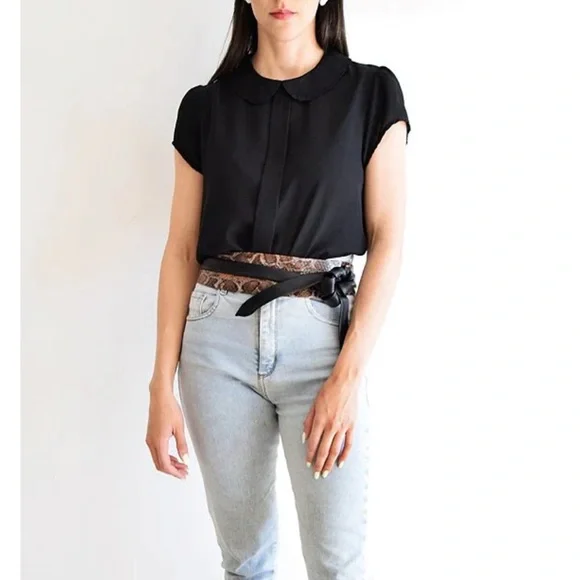 ADA Collection 3 Croco Wrap Leather Belt display picture 2